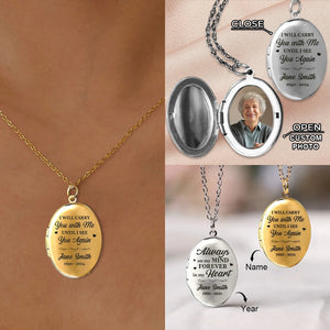 I Will Carry You With Me-Personalized Memorial Necklace-Gift For Family Members