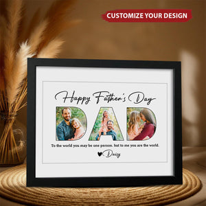 Personalized Upload Photo Happy Father's Day Picture Wooden Plaque