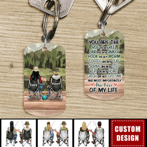 Personalized Fishing Couple Stainless Keychain - Gift Idea For Couple