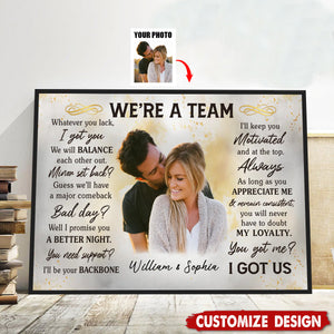 We Will Balance Each Other Out-Personalized Photo Couple Poster-Gift For Husband Wife, Anniversary