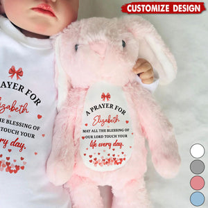 A Prayer For My Baby-Personalized Stuffed Bunny