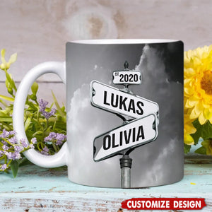 Couple Date Of Love Personalized Mug - Gift For Couple