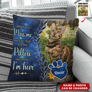 Pet Lovers - My Love For You Is Always Here - Personalized Photo Pillow