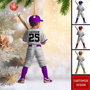 Personalized Kid Baseball Player Christmas Ornament Gift For Baseball  Lover-2024 New Release