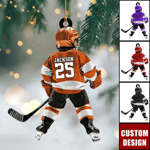 Personalized Kid Hockey Player Christmas Ornament Gift For Hockey Lover-2024 New Release