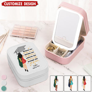 Behind You All Memories - Personalized Makeup Box With LED Mirror