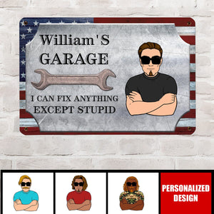 I Can Fix Anything-Personalized Metal Sign-Garage Decor Gift For Husband Dad Grandpa