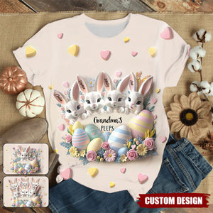 Personalized Easter Grandma All Over T-Shirt-Easter Gift