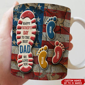 Happy Father's Day To The Best Dad/Grandpa - Personalized 3D Inflated Effect Mug