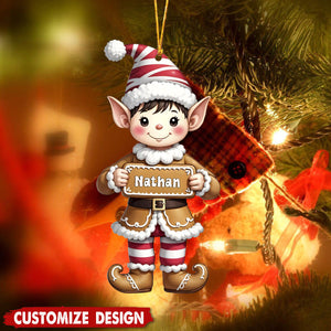 Personalized Elf Ornament-Gift For Kids-2024 New Release