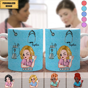 Pretty Doll Nurse Scrub Healthcare Worker-Personalized 3D Mug