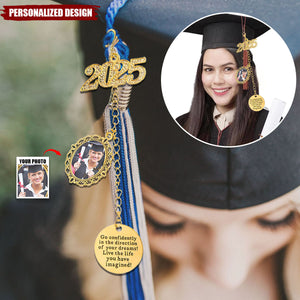 Personalized Class Of 2025 Graduation Tassels Charm With Photos