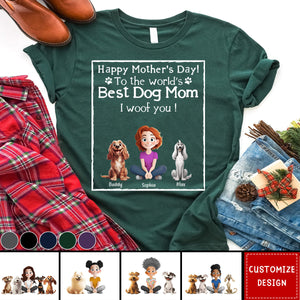 Woof Best Dog Mom - Personalized Unisex T-shirt