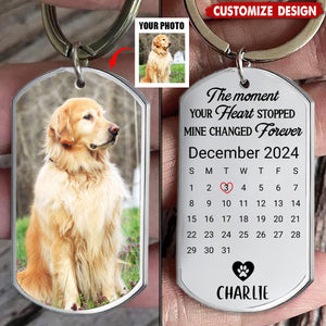 Custom Photo A Loyal Heart Never Fades-Memorial Personalized Keychain-Gift For Pet Lover