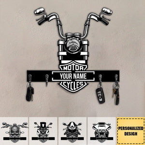 Motorcycle Gift: Custom Key Rack, Key Holder - Personalized For Bikers