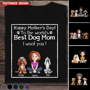 Woof Best Dog Mom - Personalized Unisex T-shirt