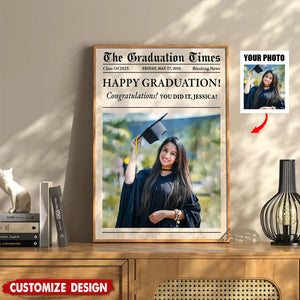 Newspaper Graduation 2025 - Personalized Graduation Poster