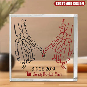 Personalized Couple Halloween Square Acrylic Plaque - Gift Idea For Couple