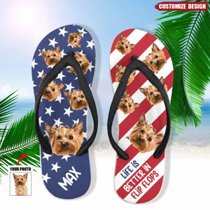 Life Is Better In Flip Flops - Personalized Photo Flip Flops