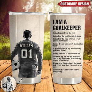 Personalized Goalkeeper Tumbler - Gift For Soccer Lovers