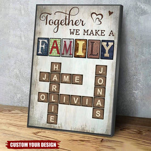 Personalized Family Crossword Art Poster