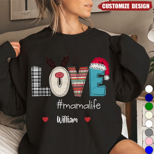 Personalized Mimi Applique And Grandkids Sweatshirt