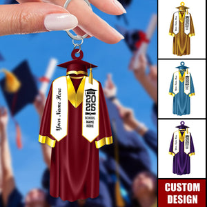 Personalized High School & Collage Graduation Keychain, Graduation Gift