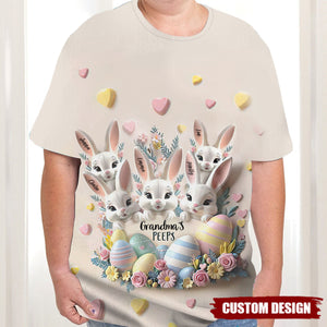 Personalized Easter Grandma All Over T-Shirt-Easter Gift