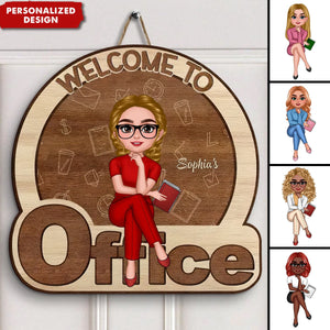 Welcome To My Office - Personalized Door Sign - Gift For Office Staff