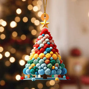 Knitting Wool Christmas Ornament Gift For Knitter - 2024 New Release