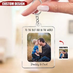 This Daddy ls Loved By - Personalized Acrylic Keychain - Father's Day Gift