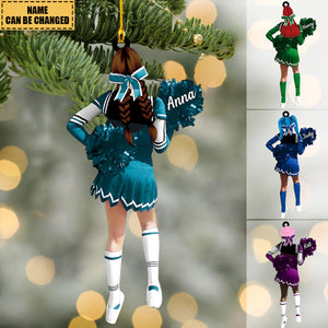 Personalized Cheerleading Pom pom Girl Christmas Ornaments - 2024 New Release