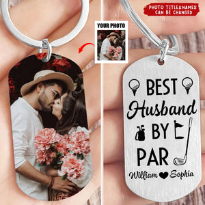 Best Husband By Par - Personalized Photo Stainless Steel Keychain