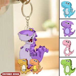 Grandma/Mom/Grandpa/Dad And Kids Personalized Keychain