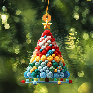 Knitting Wool Christmas Ornament Gift For Knitter - 2024 New Release