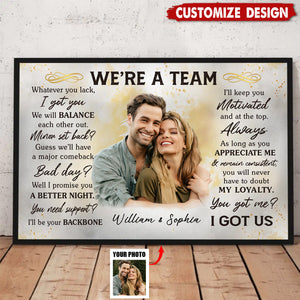 We Will Balance Each Other Out-Personalized Photo Couple Poster-Gift For Husband Wife, Anniversary