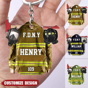 Personalized Acrylic Keychain - Gift For Firefighter