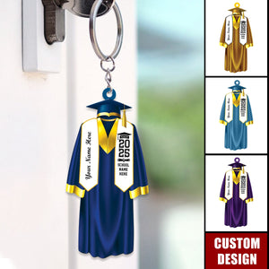 Personalized High School & Collage Graduation Keychain, Graduation Gift