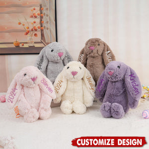 Personalized Embroidered Bunny Rabbit - Gift For Your Loved One