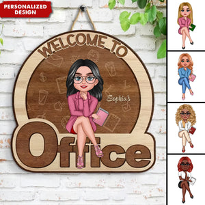 Welcome To My Office - Personalized Door Sign - Gift For Office Staff