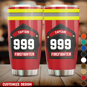 Gift For Firefighter Helmet Shields And Fronts Personalized Tumbler