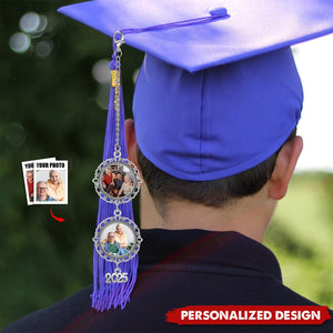 Personalized Graduation Cap Photo Charm Class Of 2025