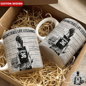 Personalized Basketball Boy Girl Life Lessons Mug-Gift For Basketball Lovers