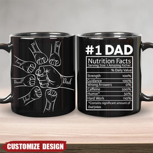 Dad Nutrition Facts Hand Bump - Personalized Mug For Father