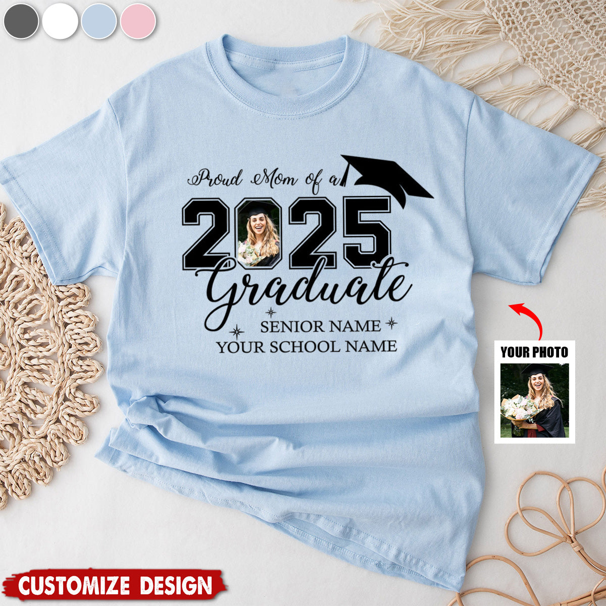 Proud Of A 2025 Graduate Shirts - Personalized T-Shirt