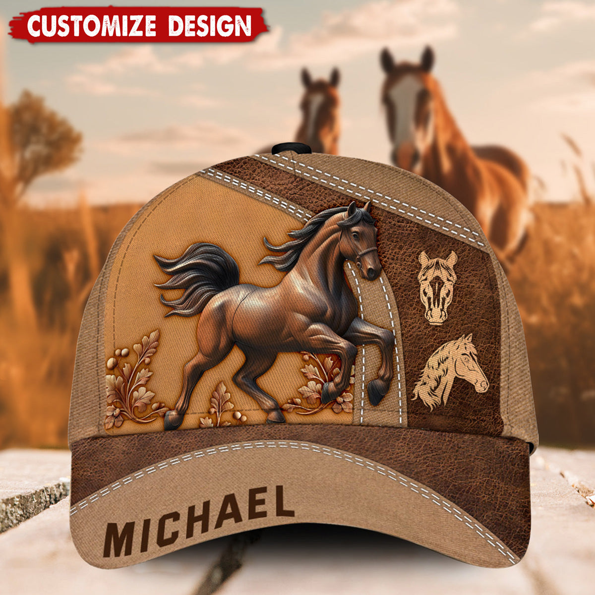 Personalized Horse Classic Cap - Gift For Horse Lovers