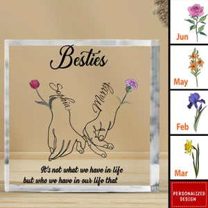 Best Friends Birth Month Flower - Personalized Acrylic Plaque-Gift For Friends