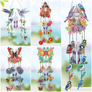 DIY Diamond Painting Double Sided 3D Wind Chime Pendant Hanging Kit