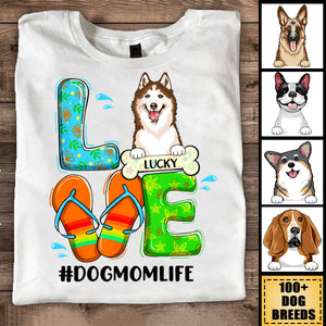 Dog Mom Beach - Personalized Apparel - Gift For Dog Lovers, Summer Vacation