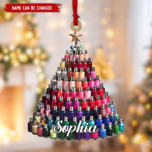 Personalized Nail Salon Christmas Ornament, Gift for Nail Artist, Nail Polish - 2024 New Release